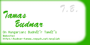 tamas budnar business card